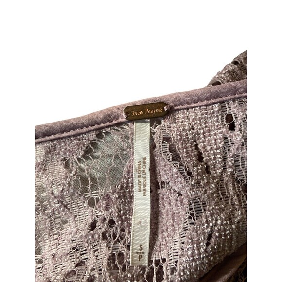 Free People Size‎ PS Moonlight Bay Paisley Long Sleeve Peasant Mini Dress Boho - Picture 10 of 10